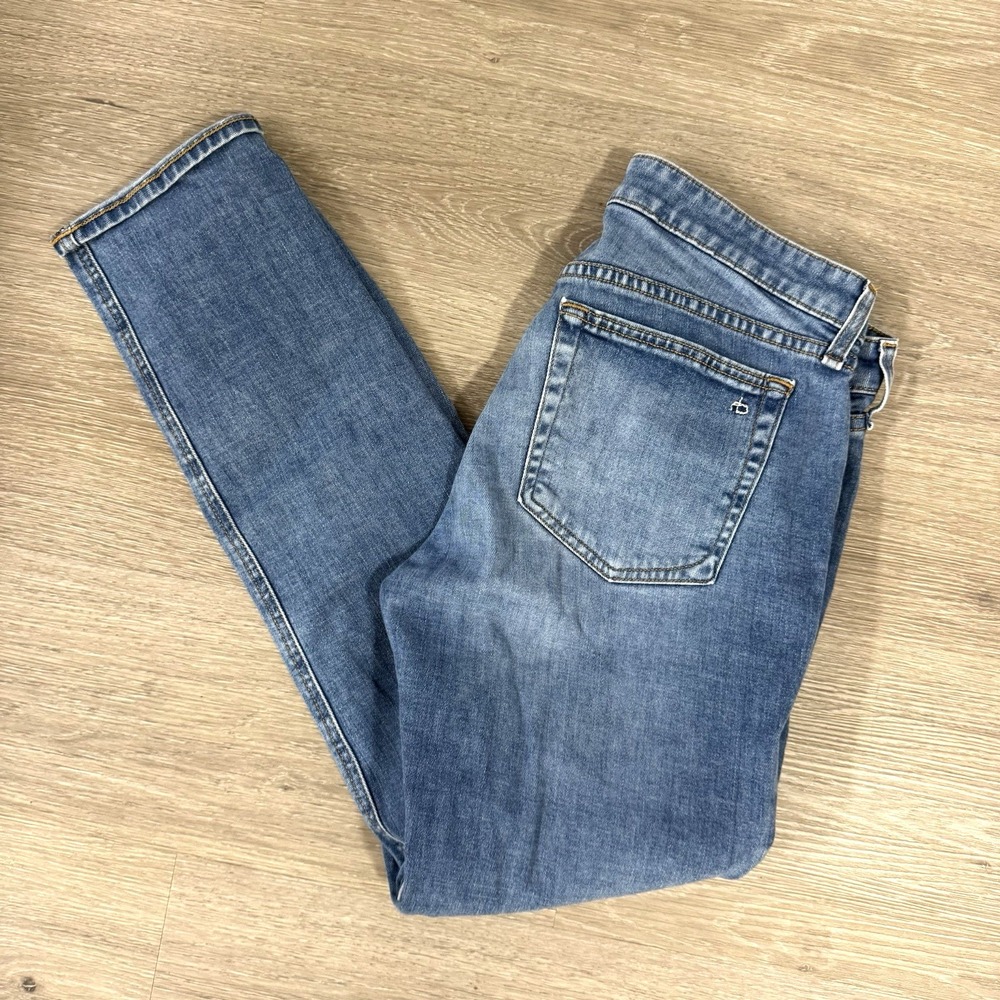 Rag & Bone Blue Dre Low‎ Rise Slim Boyfriend Distressed Denim Jeans Women's 28